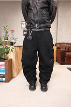 Load image into Gallery viewer, Raw Denim Pusher Pants: Black