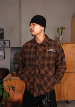 Load image into Gallery viewer, Mercy Magnet Plaid Jacket: Brown
