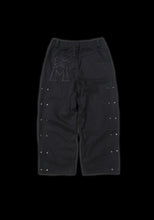 Load image into Gallery viewer, Raw Denim Pusher Pants: Black