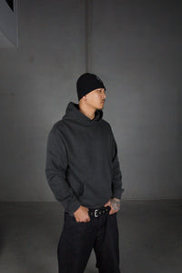 Iron Hoodie: Faded Black