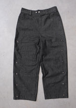 Load image into Gallery viewer, Raw Denim Pusher Pants: Faded Black