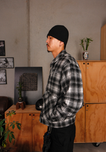 Load image into Gallery viewer, Mercy Magnet Plaid Jacket: Black/Grey
