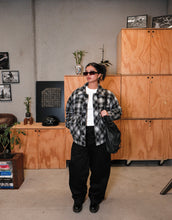 Load image into Gallery viewer, Mercy Magnet Plaid Jacket: Black/Grey