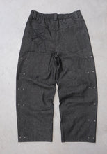 Load image into Gallery viewer, Raw Denim Pusher Pants: Faded Black
