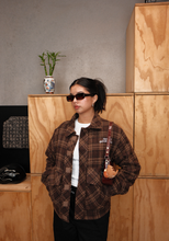 Load image into Gallery viewer, Mercy Magnet Plaid Jacket: Brown