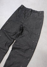 Load image into Gallery viewer, Raw Denim Pusher Pants: Faded Black