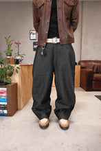 Load image into Gallery viewer, Raw Denim Pusher Pants: Faded Black