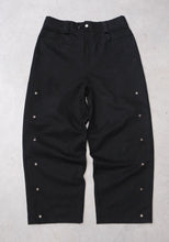 Load image into Gallery viewer, Raw Denim Pusher Pants: Black