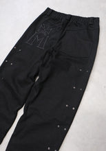 Load image into Gallery viewer, Raw Denim Pusher Pants: Black