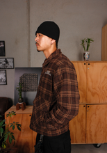 Load image into Gallery viewer, Mercy Magnet Plaid Jacket: Brown