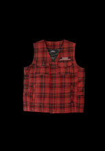 Load image into Gallery viewer, Mercy Magnet Plaid Vest: Red