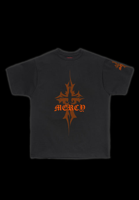Cross Tee: Black/Orange
