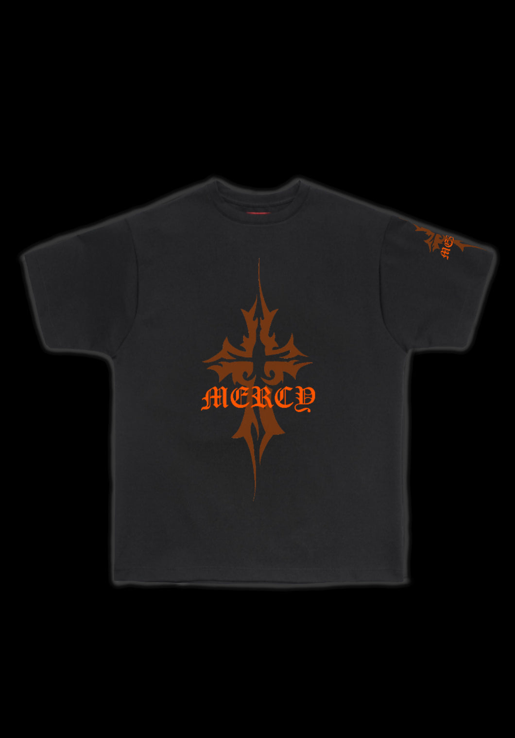 Cross Tee: Black/Orange