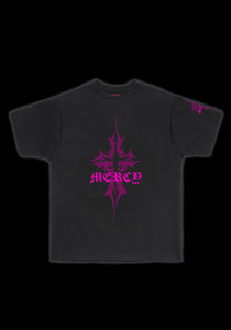 Cross Tee: Black/Hot Pink