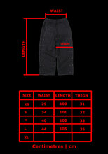 Load image into Gallery viewer, Raw Denim Pusher Pants: Black