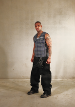 Load image into Gallery viewer, Mercy Magnet Plaid Vest: Blue