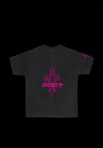 Cross Tee: Black/Hot Pink