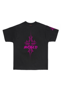 Cross Tee: Black/Hot Pink